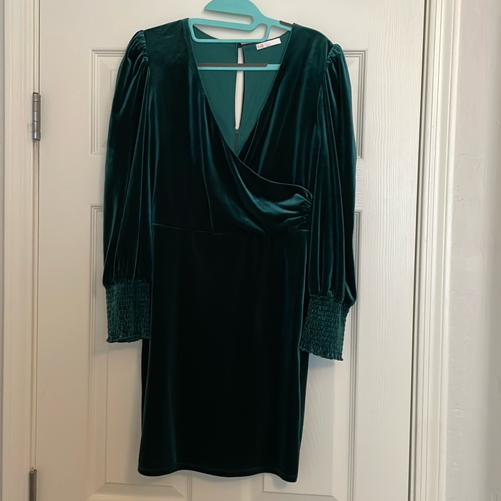 GB green velvet dress